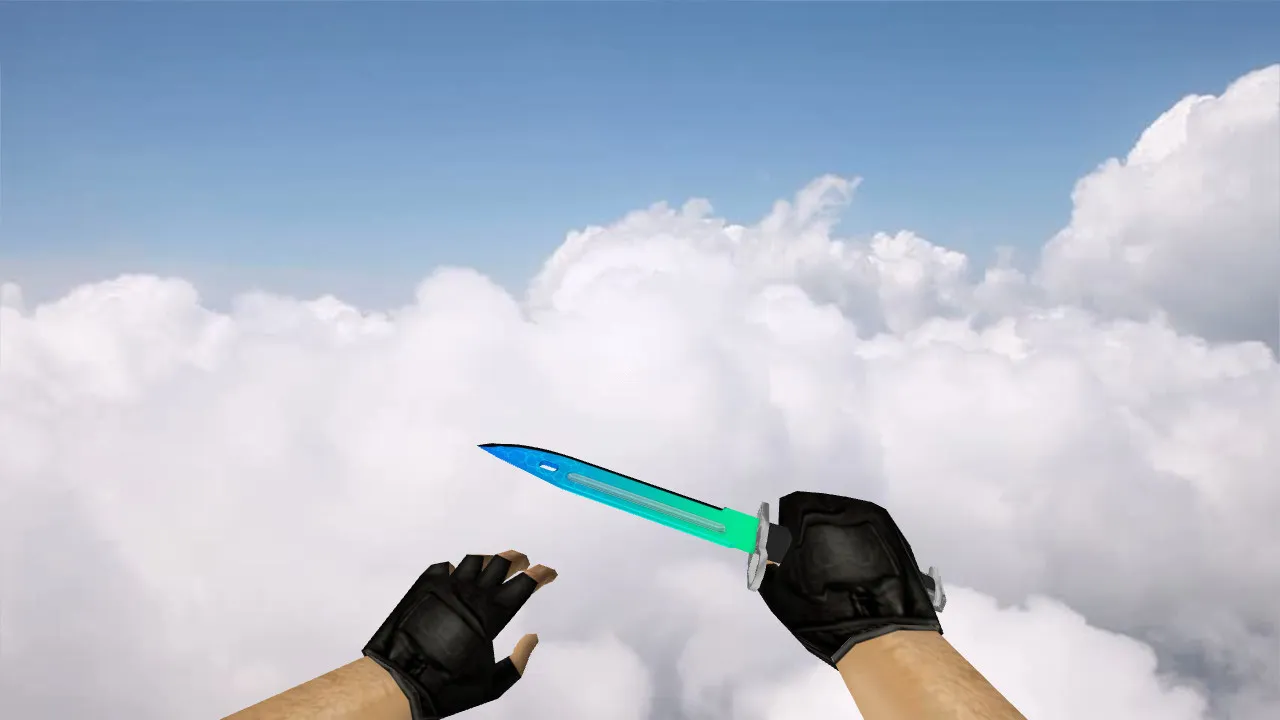 Скриншот Модель ножа «Bayonet Momentum» для CS 1.6: v_, p_, w_ модели, звук, анимация осмотра и качество текстур