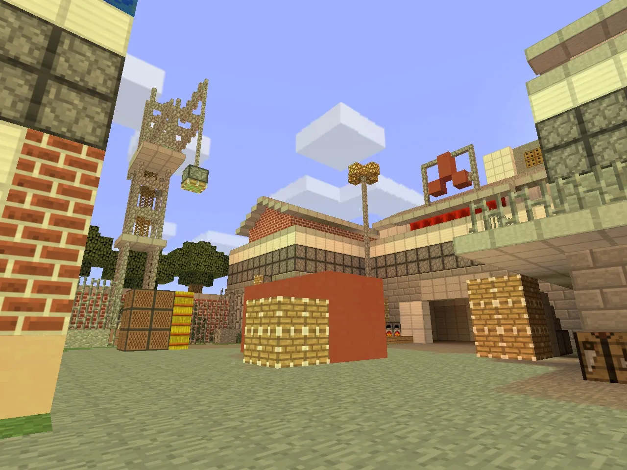 Скриншот  Карта de_cache_minecraft для CS 1.6: планировка, тактика Т/КТ, .nav для ботов, оптимизация