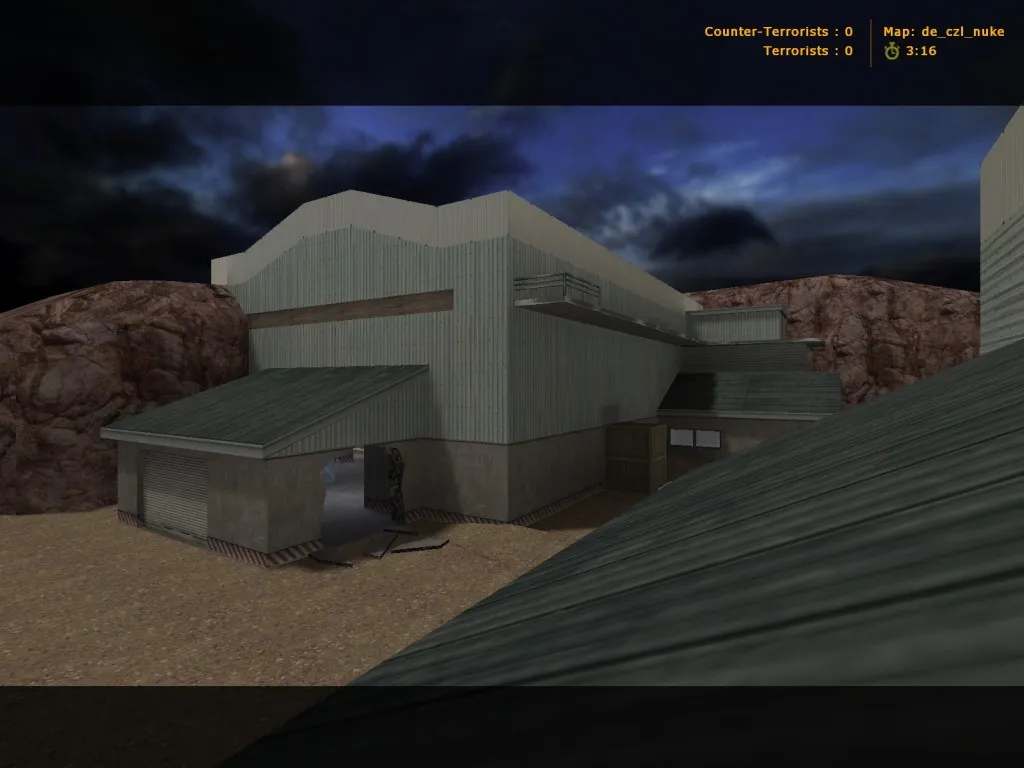 Скриншот  Карта de_czl_nuke для CS 1.6: точки, маршруты за CT/T, .nav для ботов, оптимизация wpoly/epoly