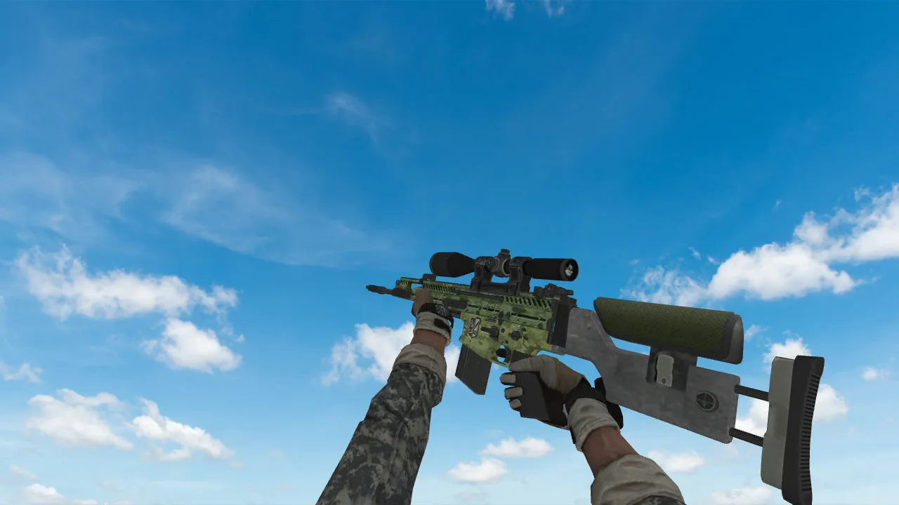 Скриншот  Пак моделей оружия «BasildoomHD» для CS 1.6: v_, p_, w_ модели, звуки, анимация осмотра и качество текстур