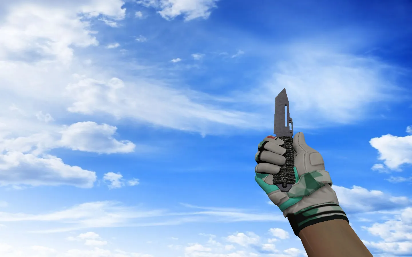 Скриншот Модель «☆ Паракорд-нож | Воронёная сталь» v_ ножа для CS 1.6: w_ и p_ файлы, звук, анимация осмотра