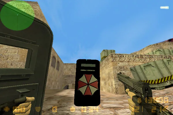 Скриншот Модель «Umbrella Shield» для CS 1.6: v_/p_/w_ щит, звуки, анимация осмотра и текстуры