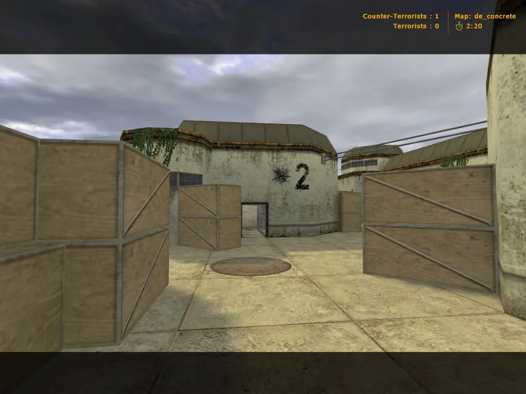Скриншот de_concrete для CS 1.6: точки, маршруты, .nav для ботов и оптимизация wpoly/epoly