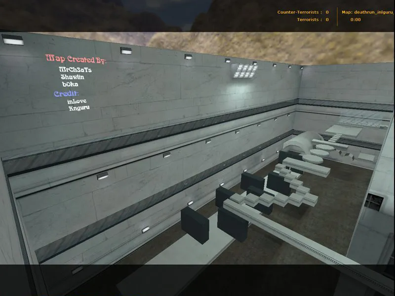 Скриншот  deathrun_inlguru_click21 для CS 1.6: карта deathrun, точки, раунды и настройка под сервер