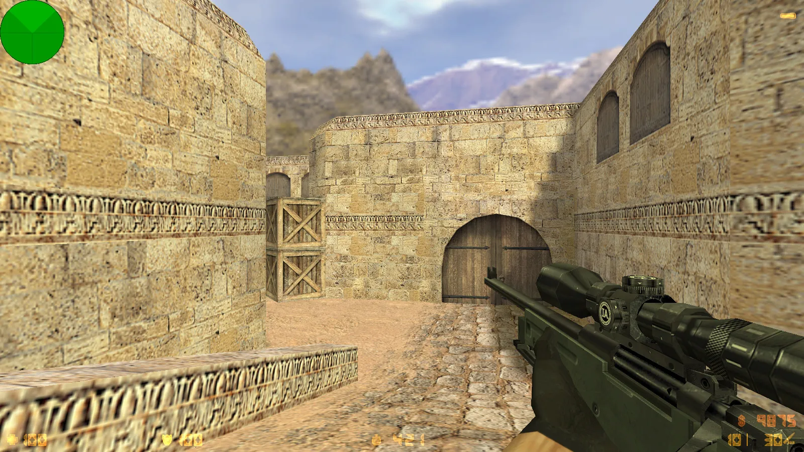 Скриншот  CS 1.6 2017 года: сборка с 30 HD-моделями оружия, темным меню, оптимальным конфигом и звуками