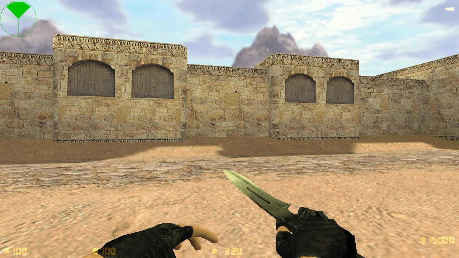 Скриншот CS 1.6 2018 года: сборка с HD оружием, темой меню, воротами de_dust2 и оптимизированным конфигом