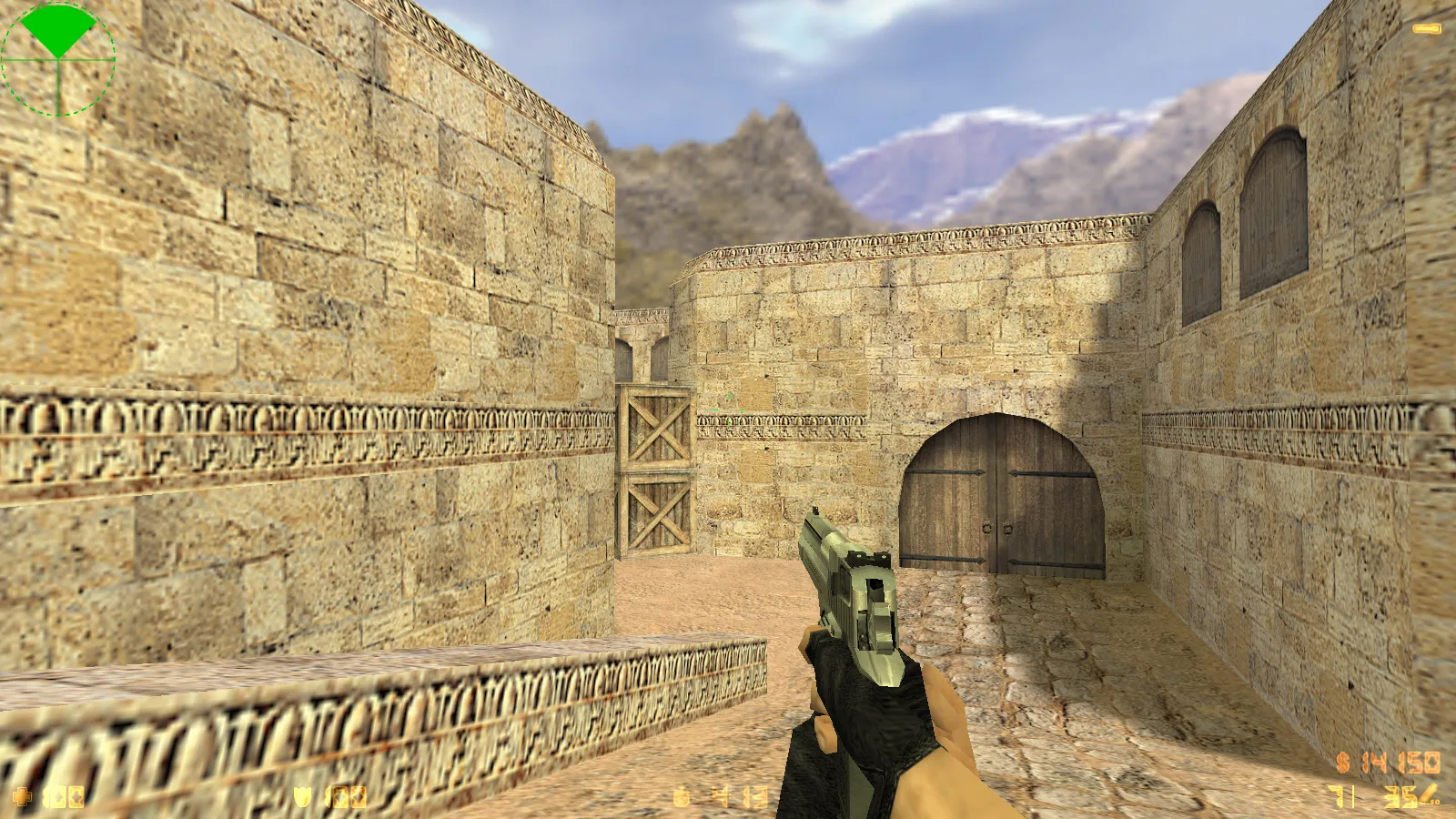 Скриншот  CS 1.6 2018 года: сборка с HD оружием, темой меню, воротами de_dust2 и оптимизированным конфигом