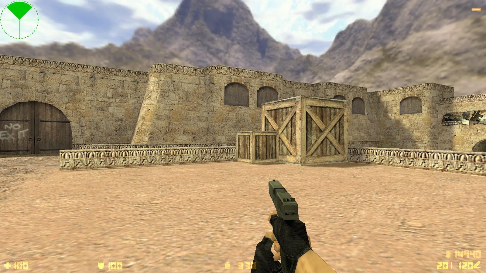 Скриншот  CS 1.6 2018 года: сборка с HD оружием, темой меню, воротами de_dust2 и оптимизированным конфигом