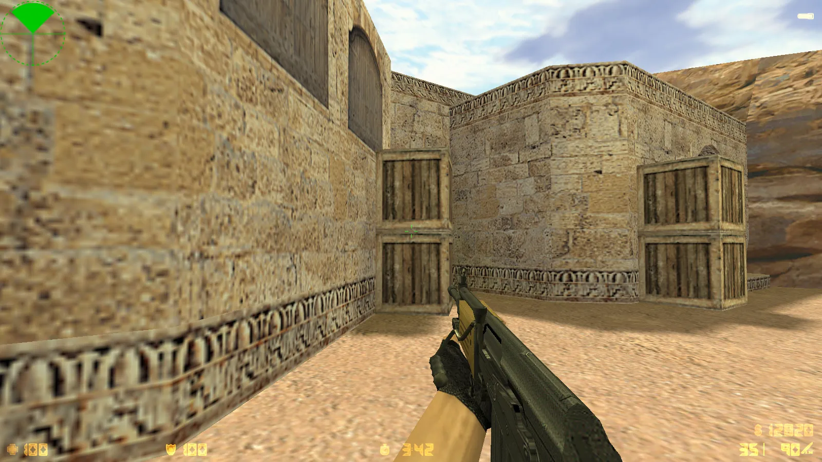 Скриншот  CS 1.6 2018 года: сборка с HD оружием, темой меню, воротами de_dust2 и оптимизированным конфигом