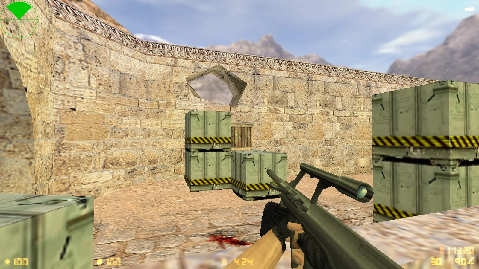 Скриншот  CS 1.6 2018 года: сборка с HD оружием, темой меню, воротами de_dust2 и оптимизированным конфигом