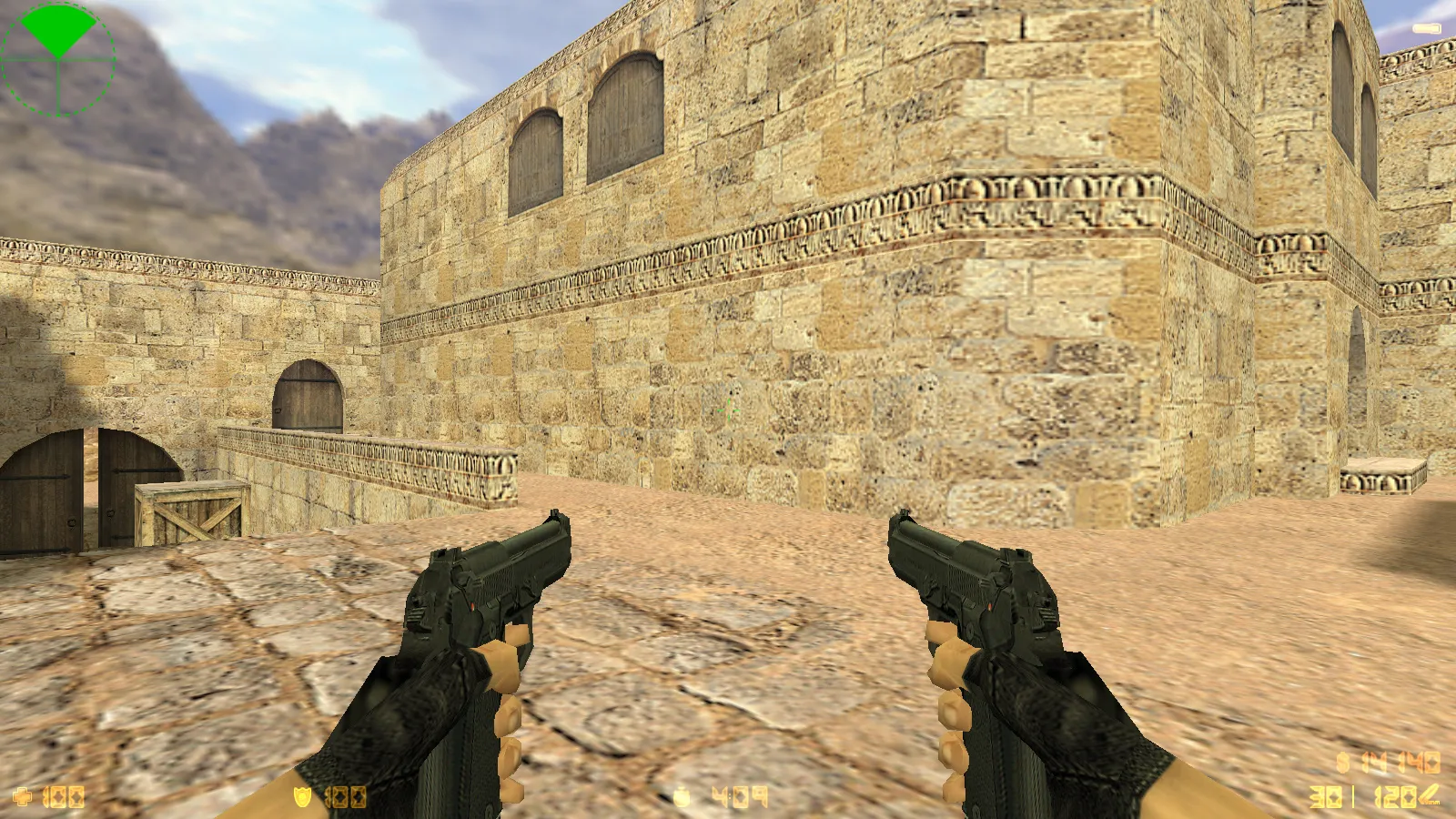 Скриншот  CS 1.6 2018 года: сборка с HD оружием, темой меню, воротами de_dust2 и оптимизированным конфигом