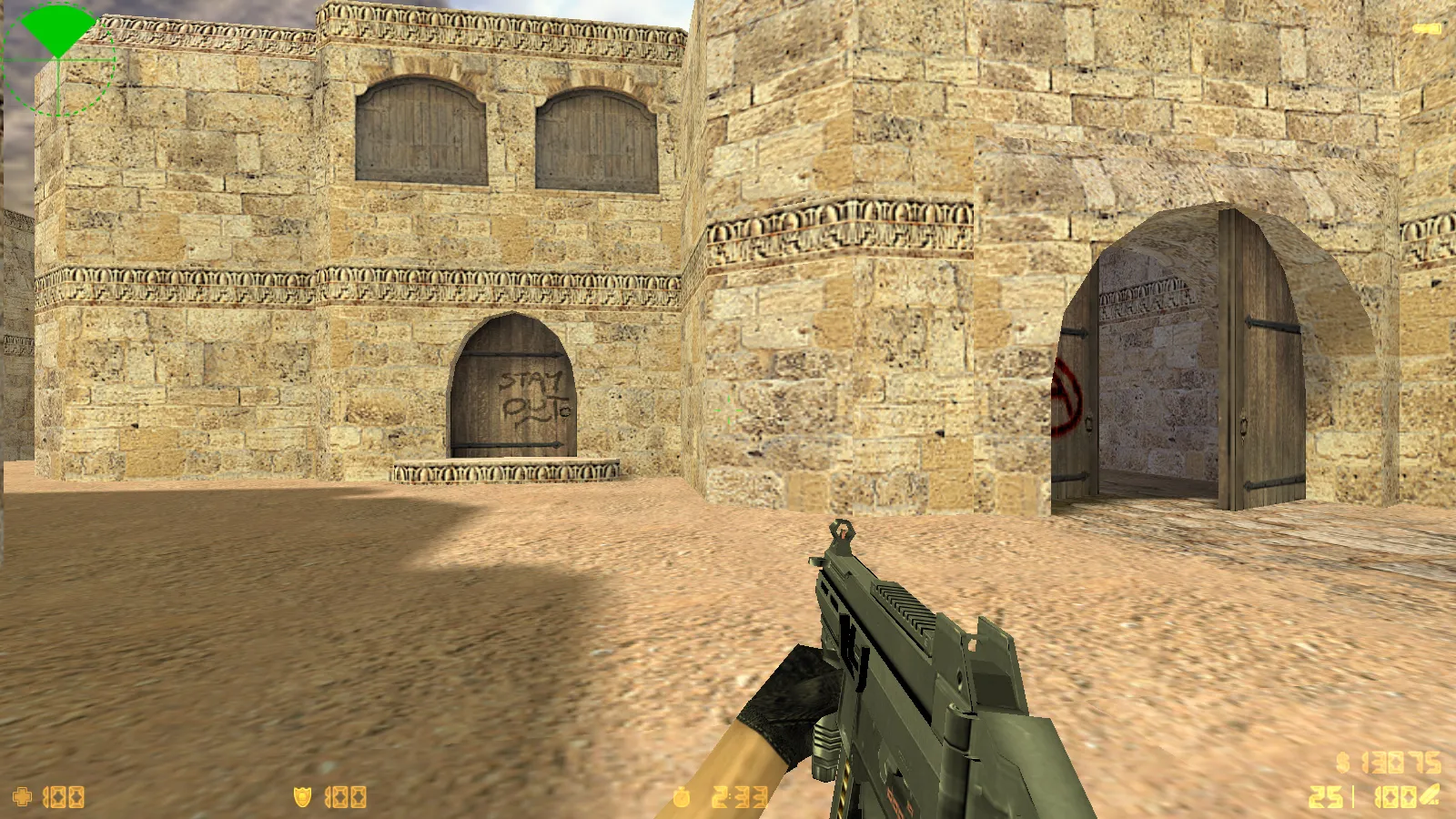 Скриншот  CS 1.6 2018 года: сборка с HD оружием, темой меню, воротами de_dust2 и оптимизированным конфигом