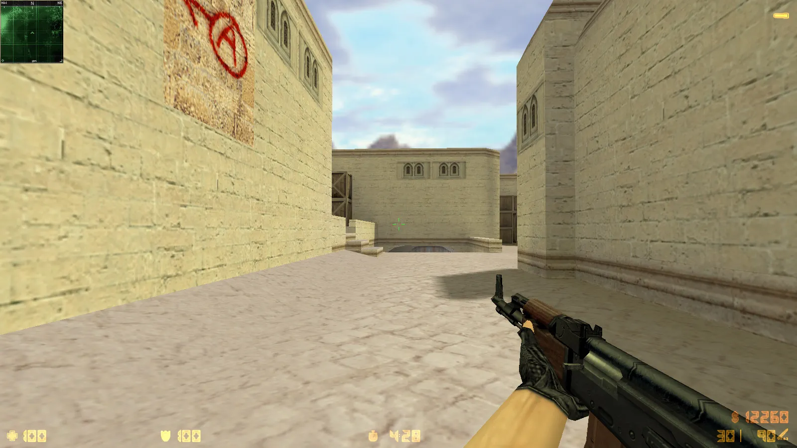 Скриншот CS 1.6 2019 года — сборка с 10 апгрейдами: HD оружие, черное меню, GIGN-фон, звуки, музыка и оптимизированный config.cfg