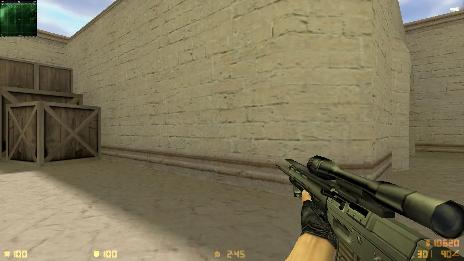 Скриншот  CS 1.6 2019 года — сборка с 10 апгрейдами: HD оружие, черное меню, GIGN-фон, звуки, музыка и оптимизированный config.cfg