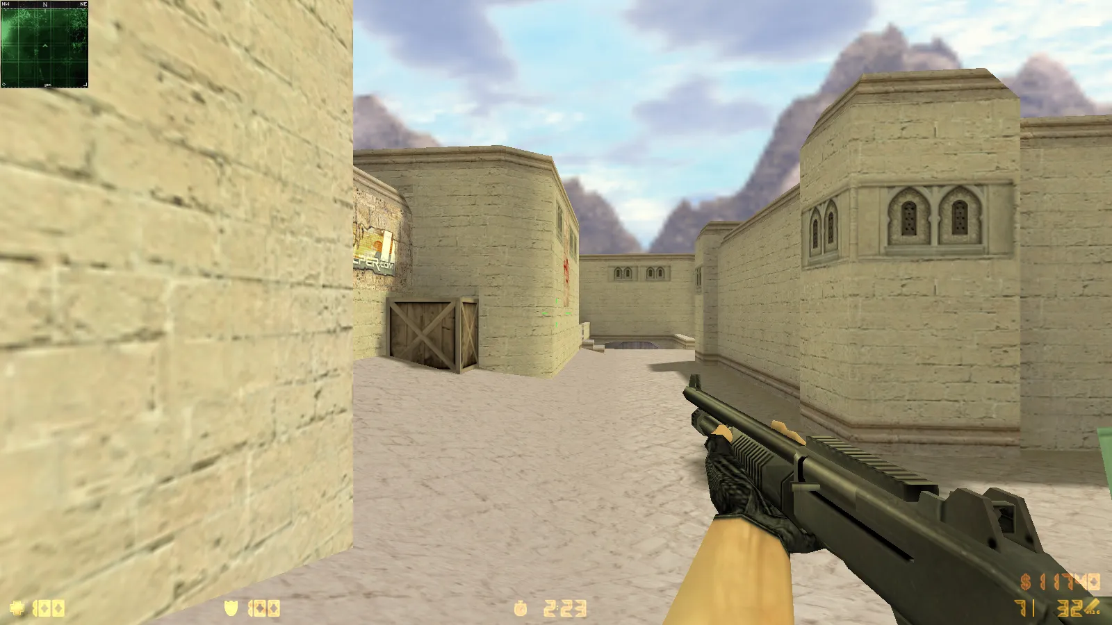 Скриншот  CS 1.6 2019 года — сборка с 10 апгрейдами: HD оружие, черное меню, GIGN-фон, звуки, музыка и оптимизированный config.cfg