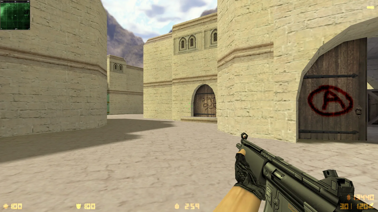 Скриншот  CS 1.6 2019 года — сборка с 10 апгрейдами: HD оружие, черное меню, GIGN-фон, звуки, музыка и оптимизированный config.cfg