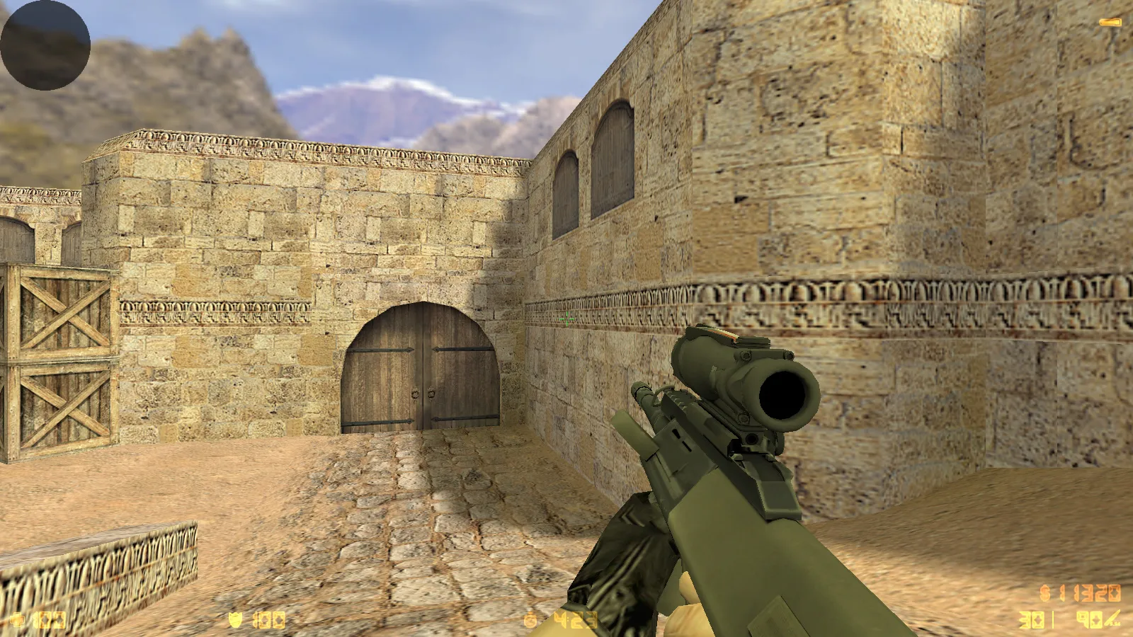 Скриншот  CS 1.6 2021 года: сборка с 9 правками, 29 скинами оружия, темным меню, Howl-фоном и оптимизированным конфигом