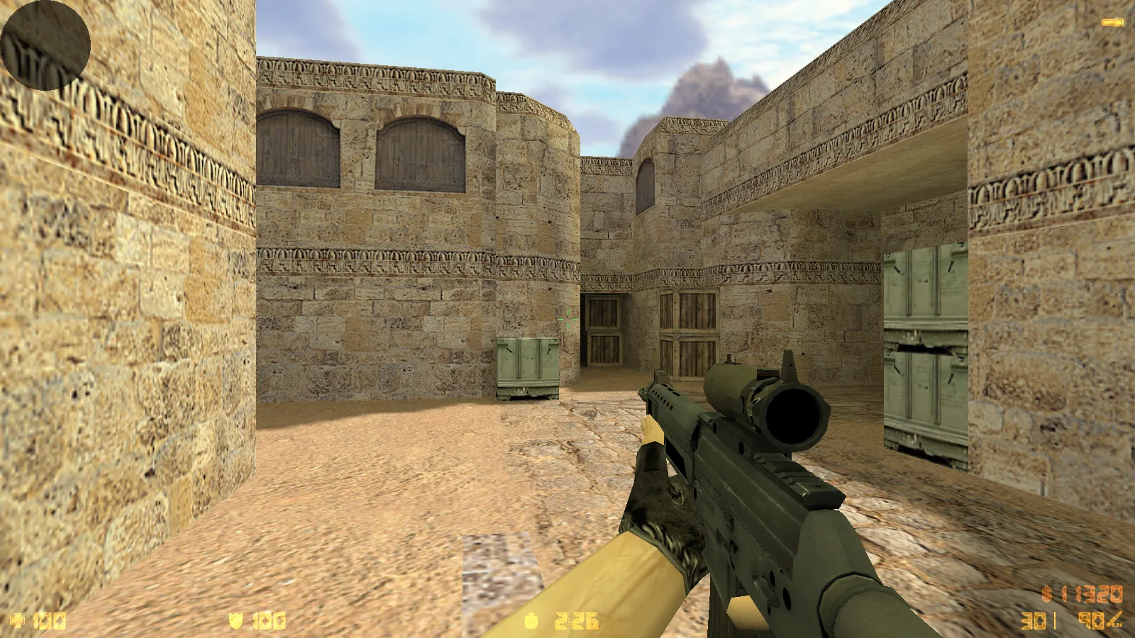 Скриншот  CS 1.6 2021 года: сборка с 9 правками, 29 скинами оружия, темным меню, Howl-фоном и оптимизированным конфигом