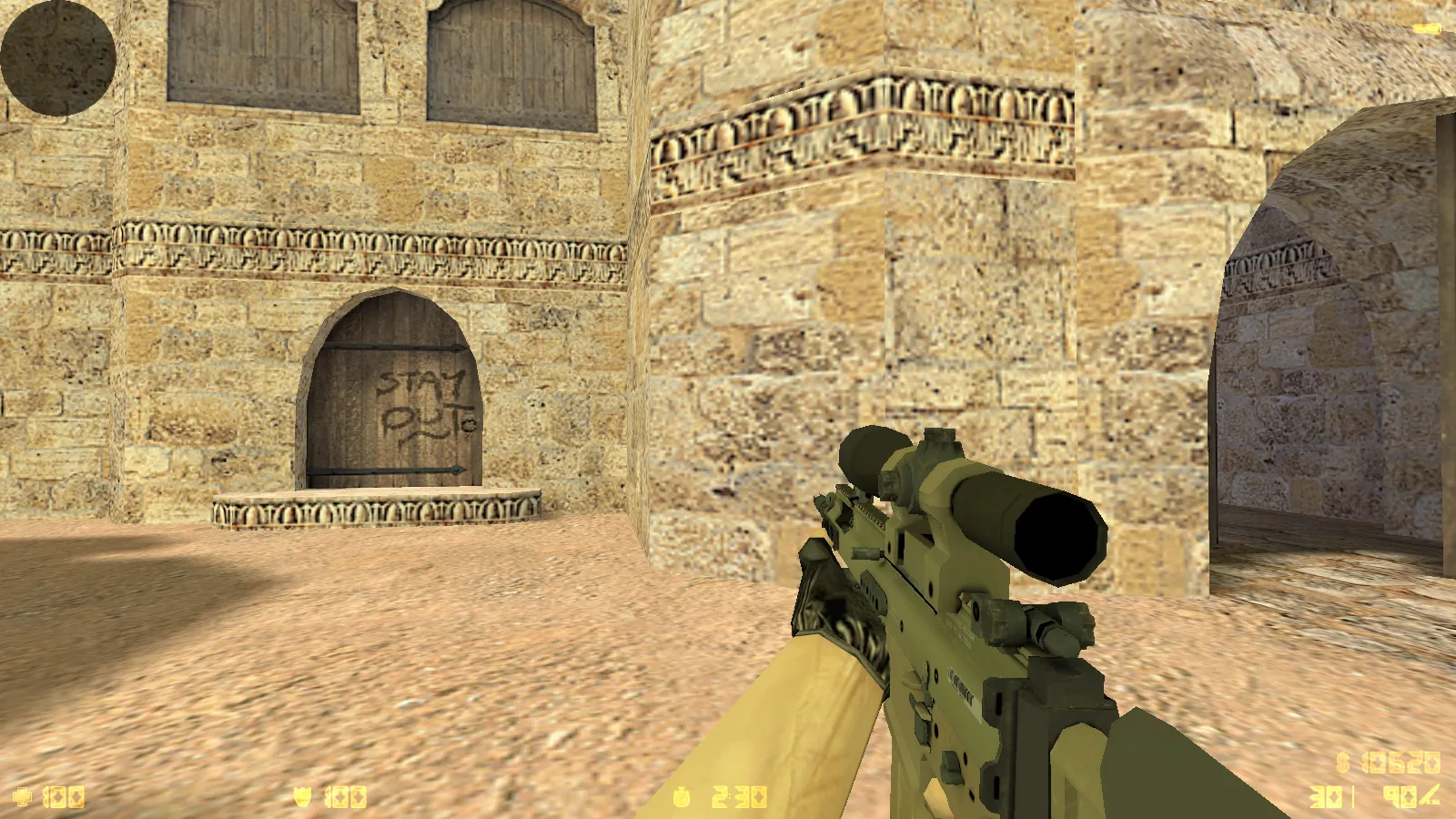 Скриншот  CS 1.6 2021 года: сборка с 9 правками, 29 скинами оружия, темным меню, Howl-фоном и оптимизированным конфигом