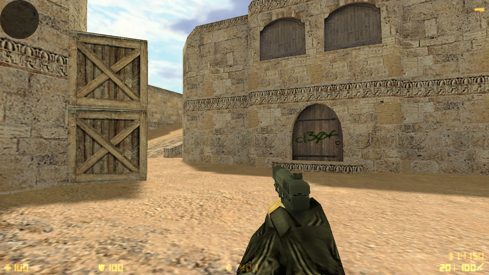 Скриншот  CS 1.6 2021 года: сборка с 9 правками, 29 скинами оружия, темным меню, Howl-фоном и оптимизированным конфигом