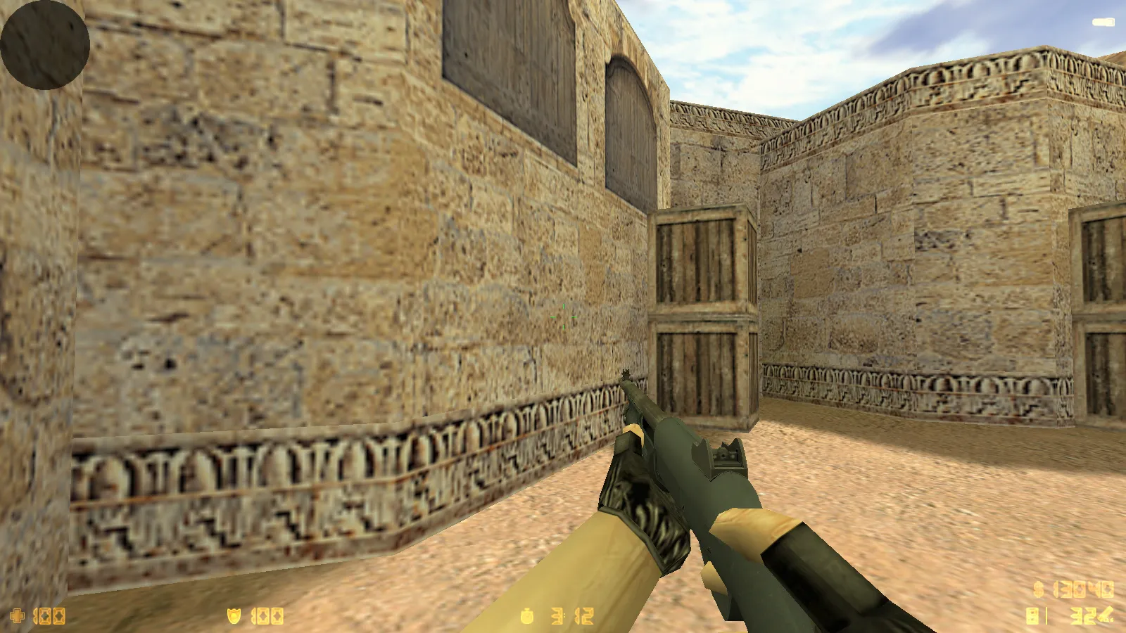 Скриншот  CS 1.6 2021 года: сборка с 9 правками, 29 скинами оружия, темным меню, Howl-фоном и оптимизированным конфигом