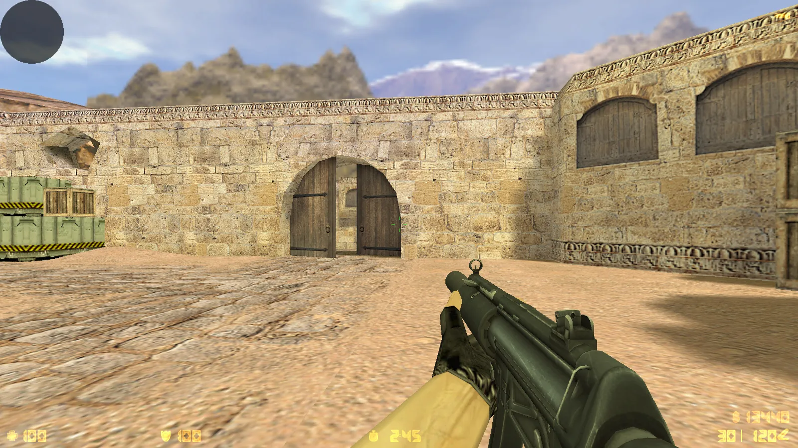 Скриншот  CS 1.6 2021 года: сборка с 9 правками, 29 скинами оружия, темным меню, Howl-фоном и оптимизированным конфигом