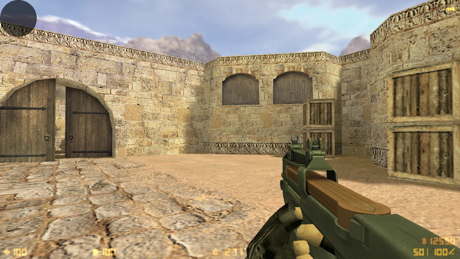 Скриншот  CS 1.6 2021 года: сборка с 9 правками, 29 скинами оружия, темным меню, Howl-фоном и оптимизированным конфигом