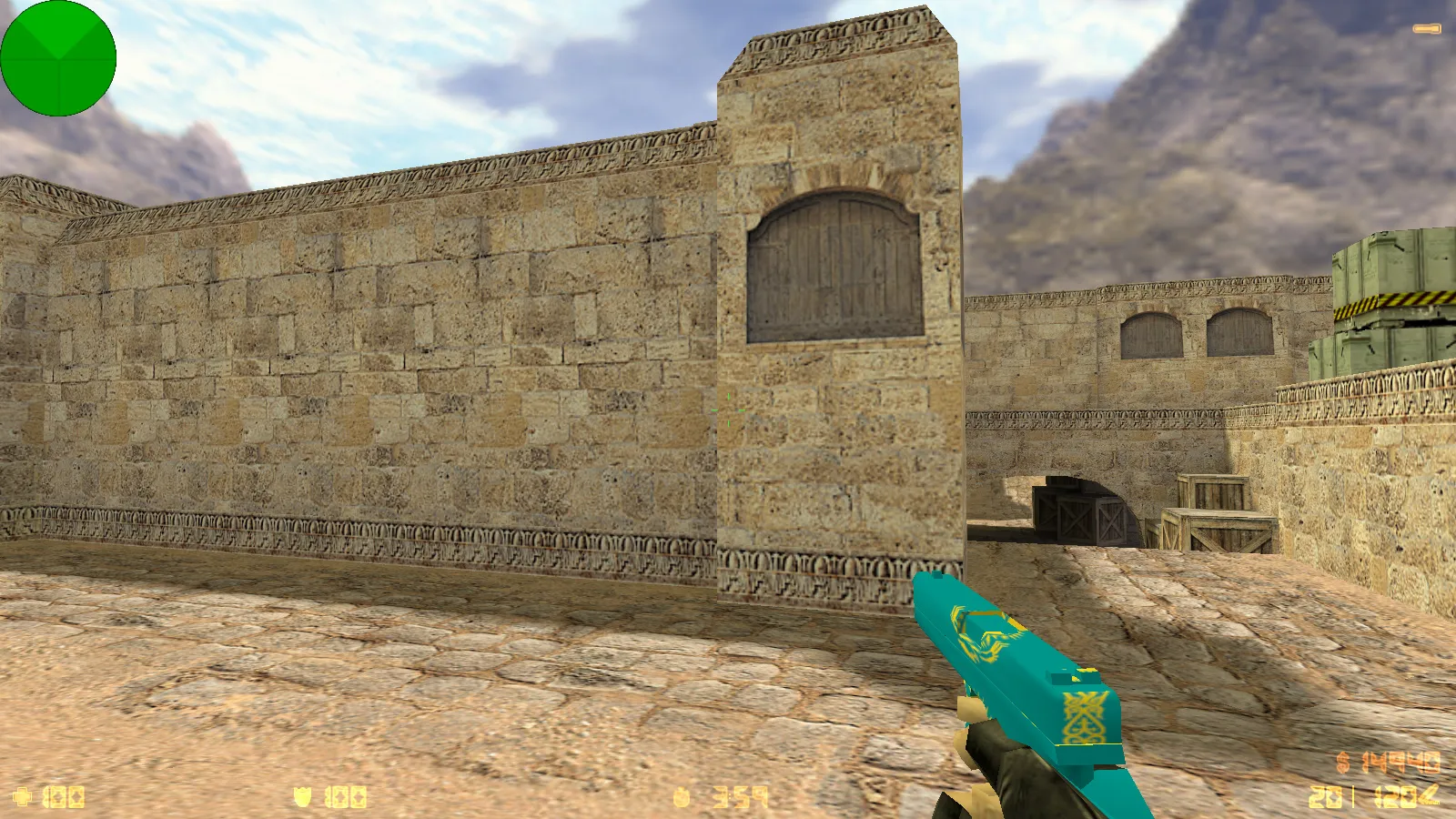 Скриншот  CS 1.6 от Абу Казахстан: сборка с флагом Казахстана, 6 дополнениями, Dust2 фон, музыка в меню и оптимизированный конфиг