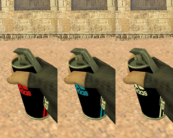 Скриншот  CS 1.6 adidas сборка: 27 черных скинов, спецназ и террористы в костюмах, темная тема меню и оптимизированный конфиг