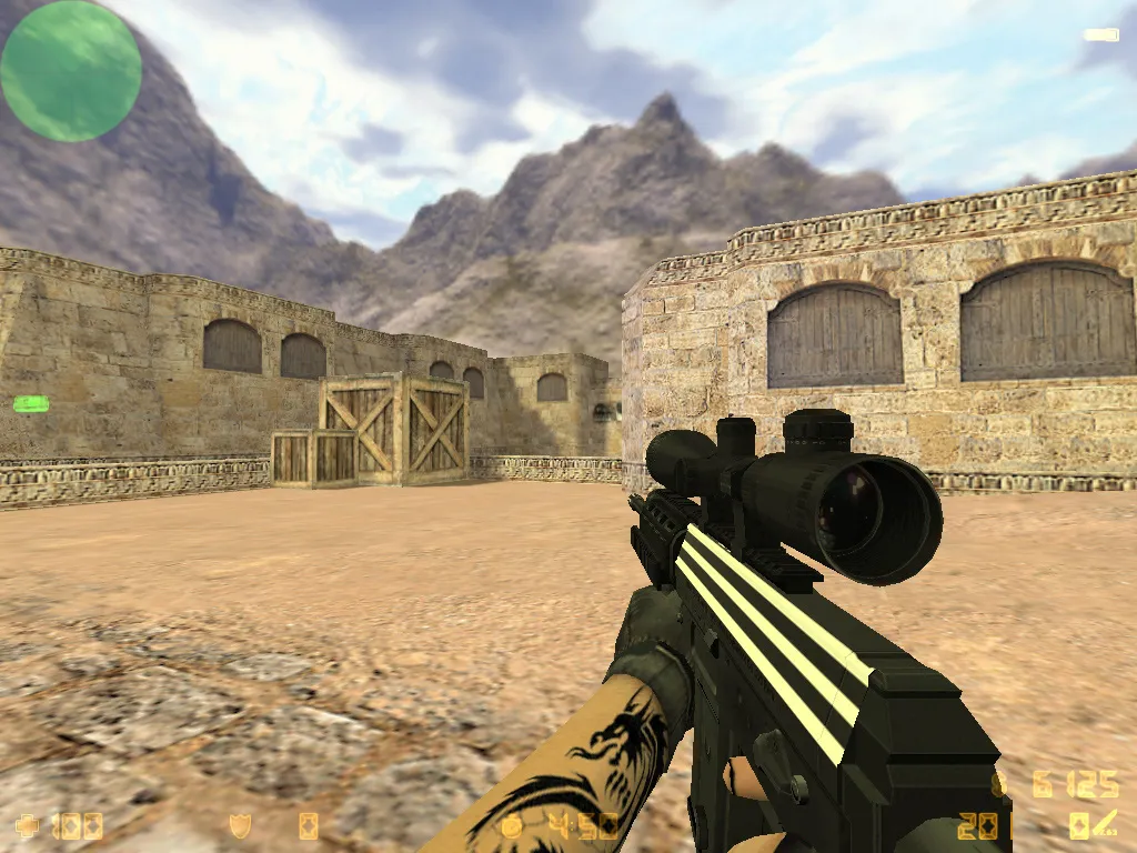 Скриншот  CS 1.6 adidas сборка: 27 черных скинов, спецназ и террористы в костюмах, темная тема меню и оптимизированный конфиг