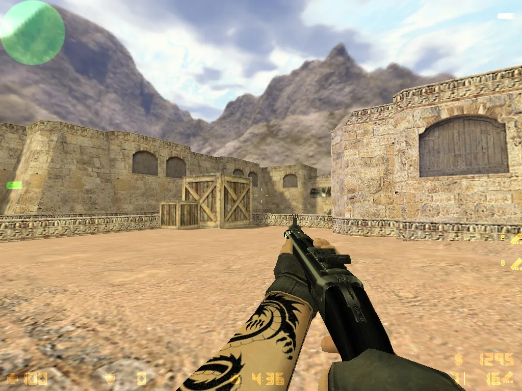 Скриншот  CS 1.6 adidas сборка: 27 черных скинов, спецназ и террористы в костюмах, темная тема меню и оптимизированный конфиг