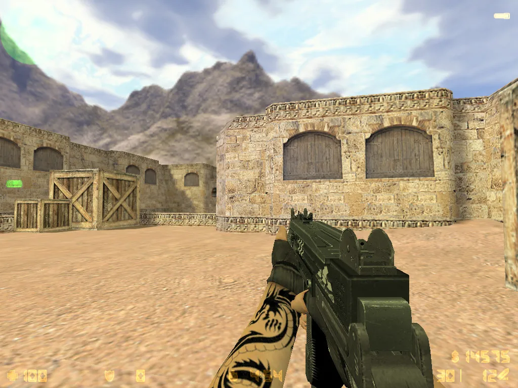 Скриншот  CS 1.6 adidas сборка: 27 черных скинов, спецназ и террористы в костюмах, темная тема меню и оптимизированный конфиг