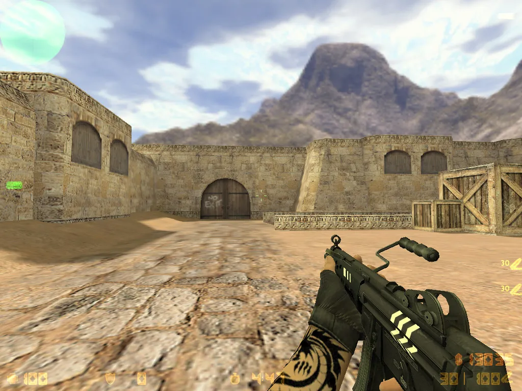 Скриншот  CS 1.6 adidas сборка: 27 черных скинов, спецназ и террористы в костюмах, темная тема меню и оптимизированный конфиг