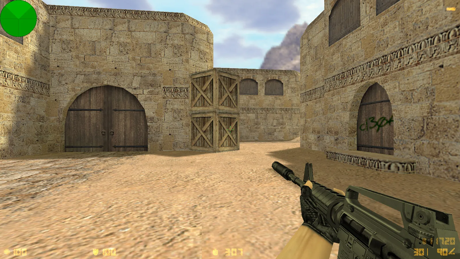 Скриншот CS 1.6 Advanced — сборка со скинами, темным меню и оптимизированным конфигом