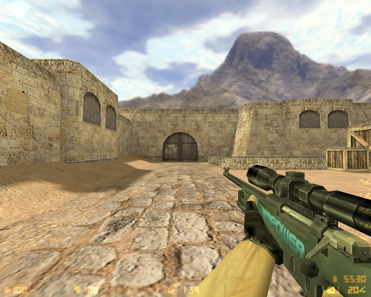 Скриншот CS 1.6 от AIMPOWER: блогерская сборка с 7 правками, скинами, красно-синими моделями, черным меню и оптимизированным конфигом