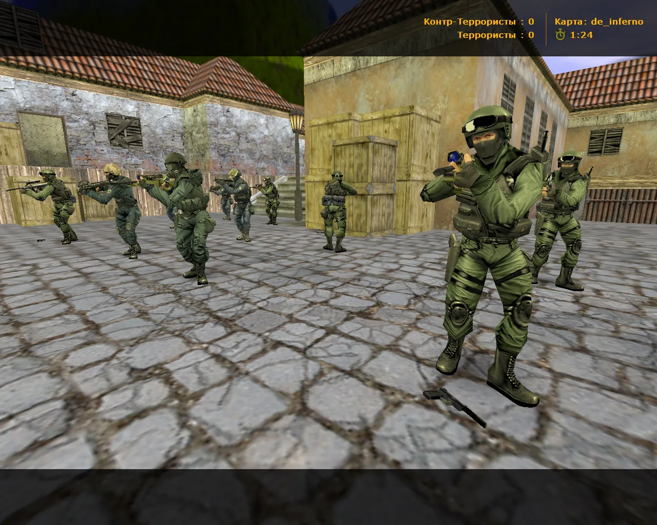Скриншот CS 1.6 от ALE-Xa: блогерская сборка с моделями бомбы/гранат, котятым фоном и оптимизированным конфигом