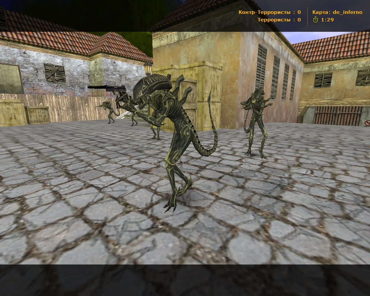 Скриншот  CS 1.6 «Чужой против Хищника» — тематическая сборка: звуки, меню, конфиг и моды