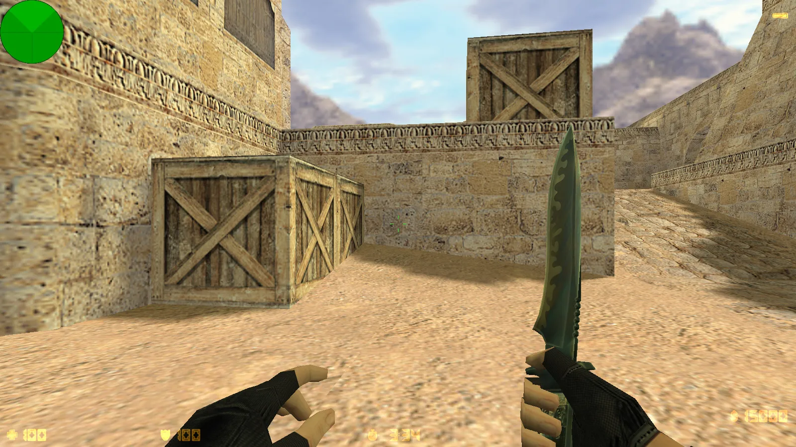 Скриншот CS 1.6 Альфа Антитеррор: 8 допов, 29 скинов с камуфляжем, темное меню, звуки и оптимизированный конфиг