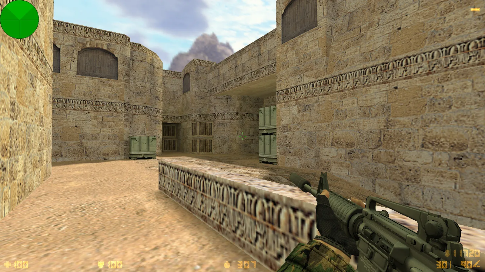 Скриншот CS 1.6 Альфа Антитеррор: 8 допов, 29 скинов с камуфляжем, темное меню, звуки и оптимизированный конфиг