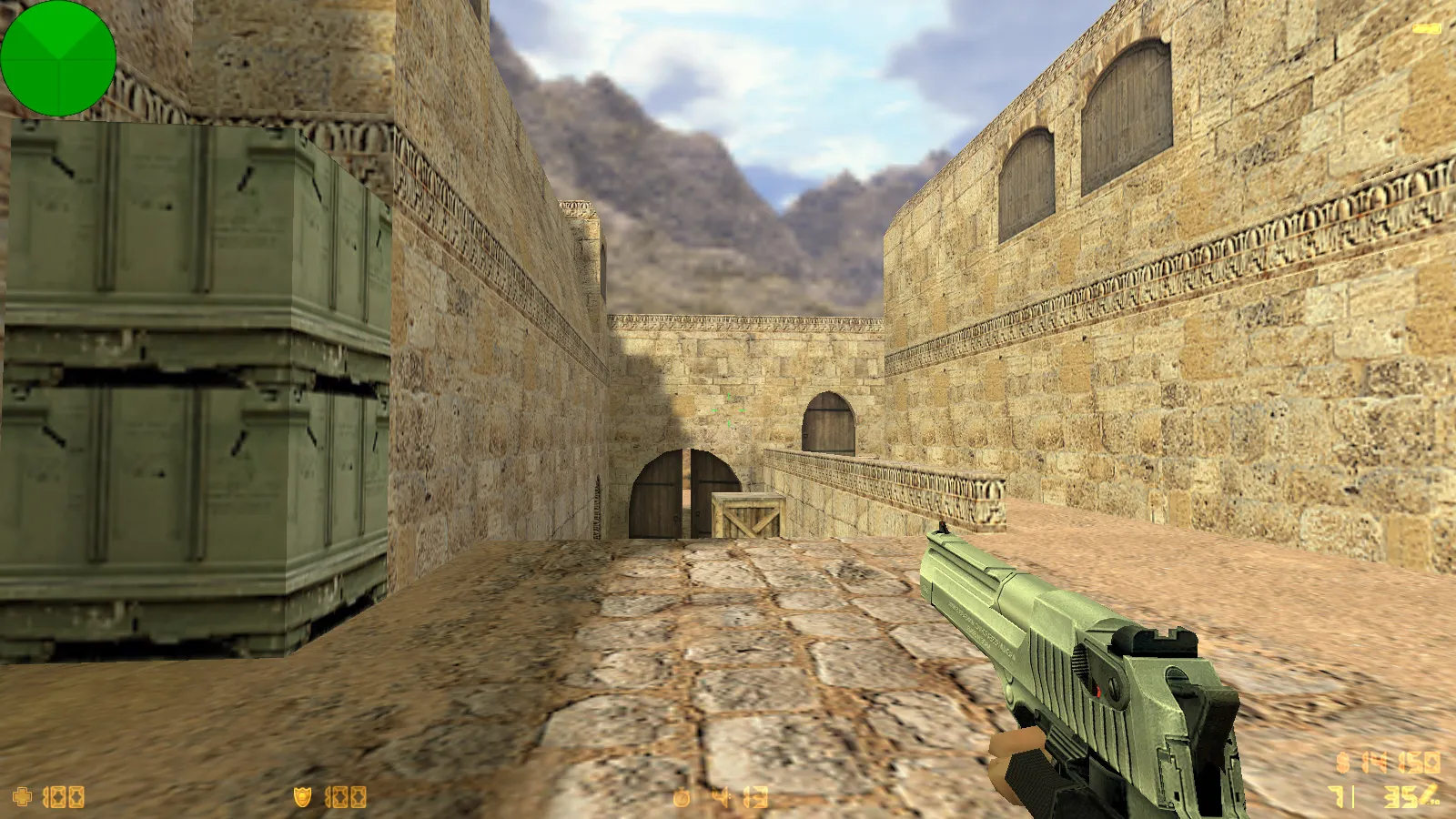 Скриншот  CS 1.6 Альфа Антитеррор: 8 допов, 29 скинов с камуфляжем, темное меню, звуки и оптимизированный конфиг