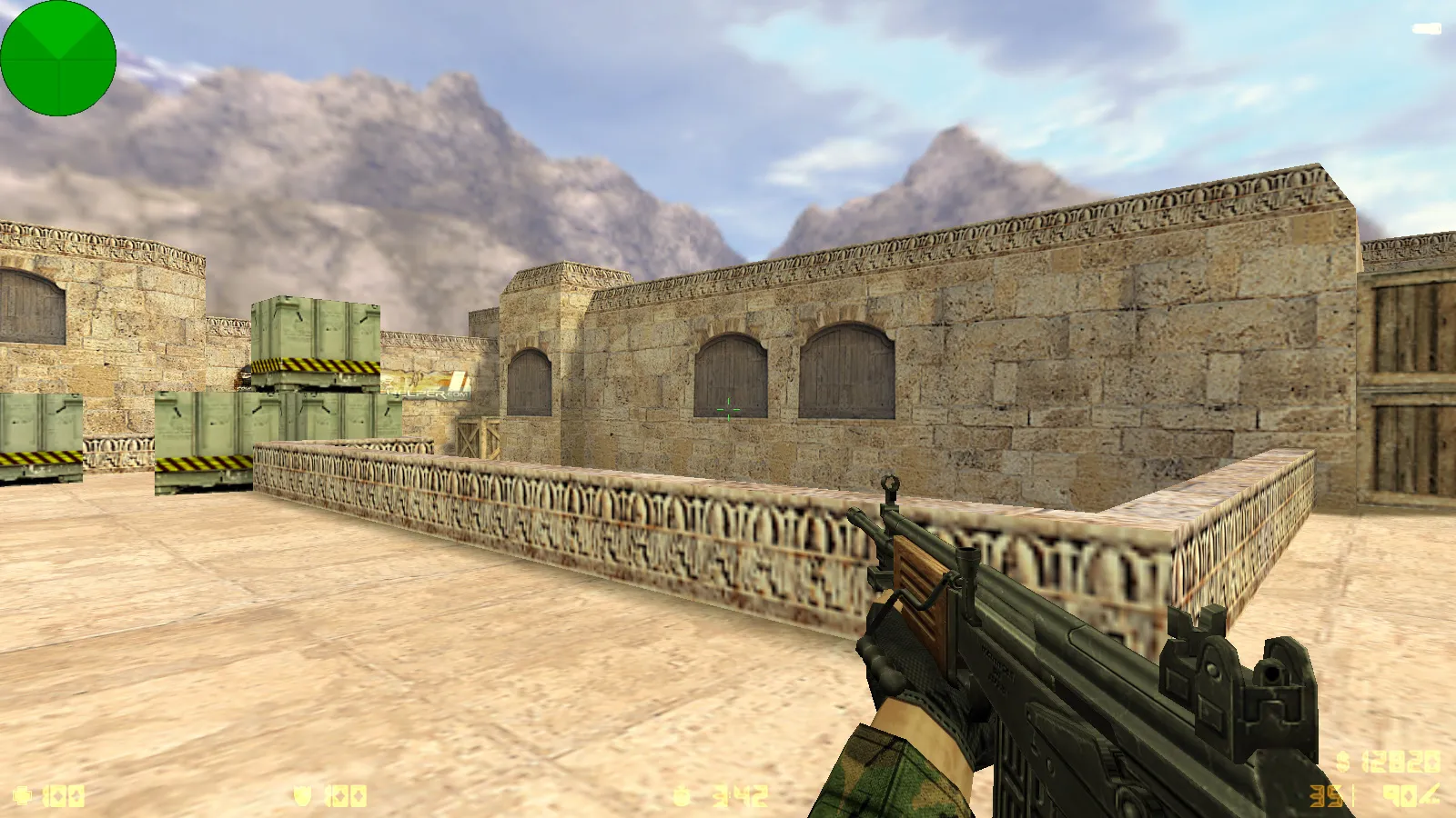 Скриншот  CS 1.6 Альфа Антитеррор: 8 допов, 29 скинов с камуфляжем, темное меню, звуки и оптимизированный конфиг