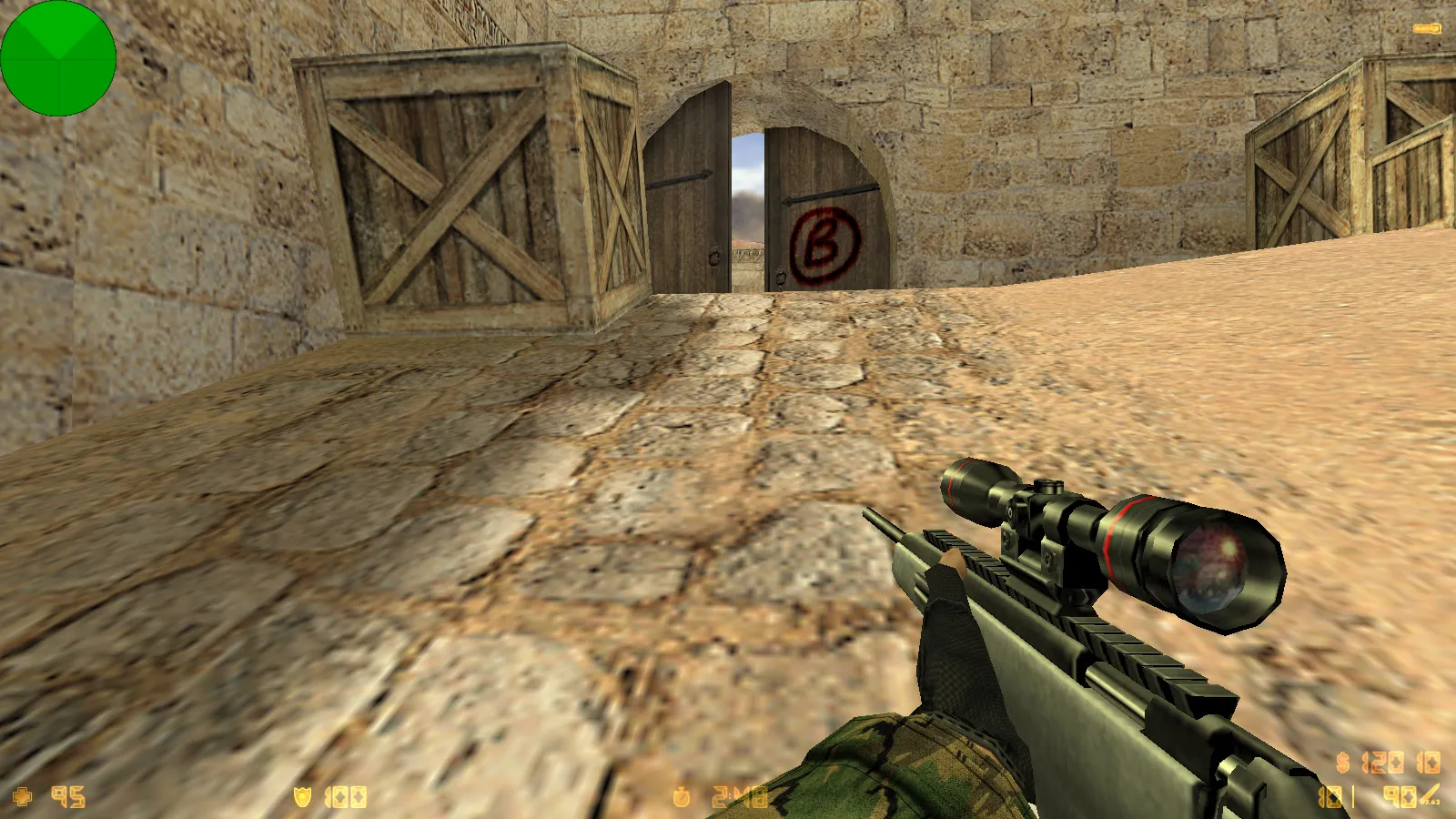 Скриншот  CS 1.6 Альфа Антитеррор: 8 допов, 29 скинов с камуфляжем, темное меню, звуки и оптимизированный конфиг