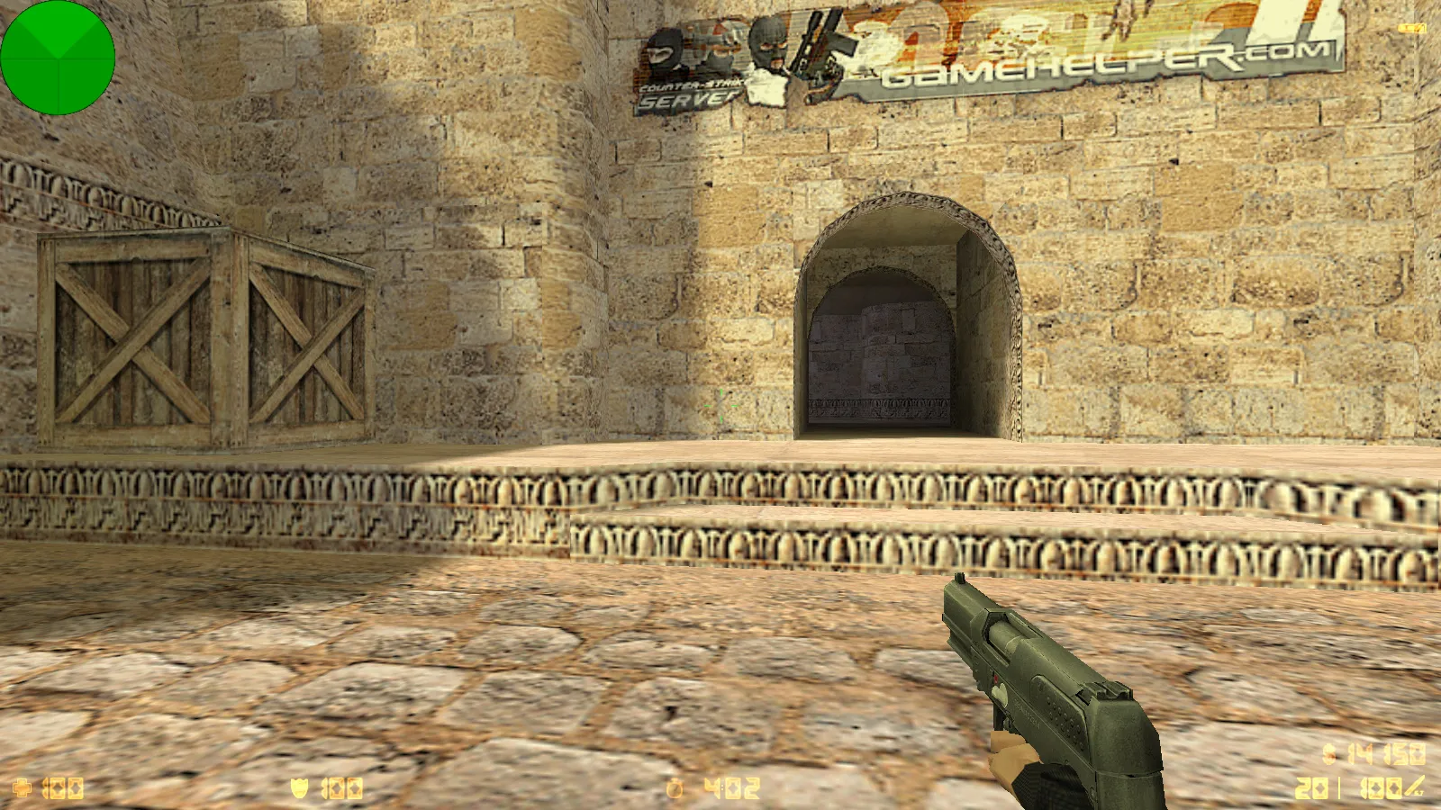 Скриншот  CS 1.6 Альфа Антитеррор: 8 допов, 29 скинов с камуфляжем, темное меню, звуки и оптимизированный конфиг