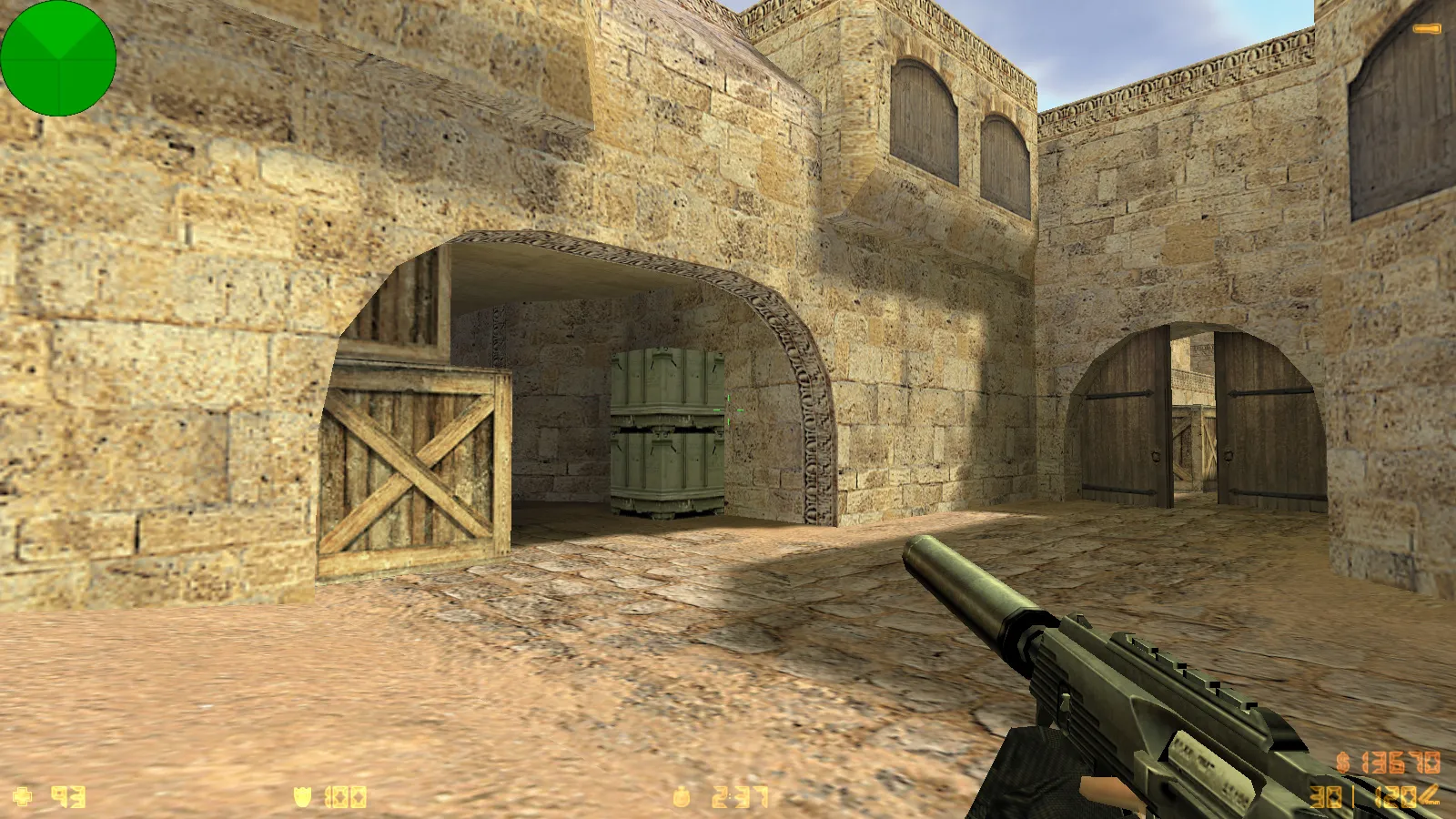 Скриншот  CS 1.6 Альфа Антитеррор: 8 допов, 29 скинов с камуфляжем, темное меню, звуки и оптимизированный конфиг