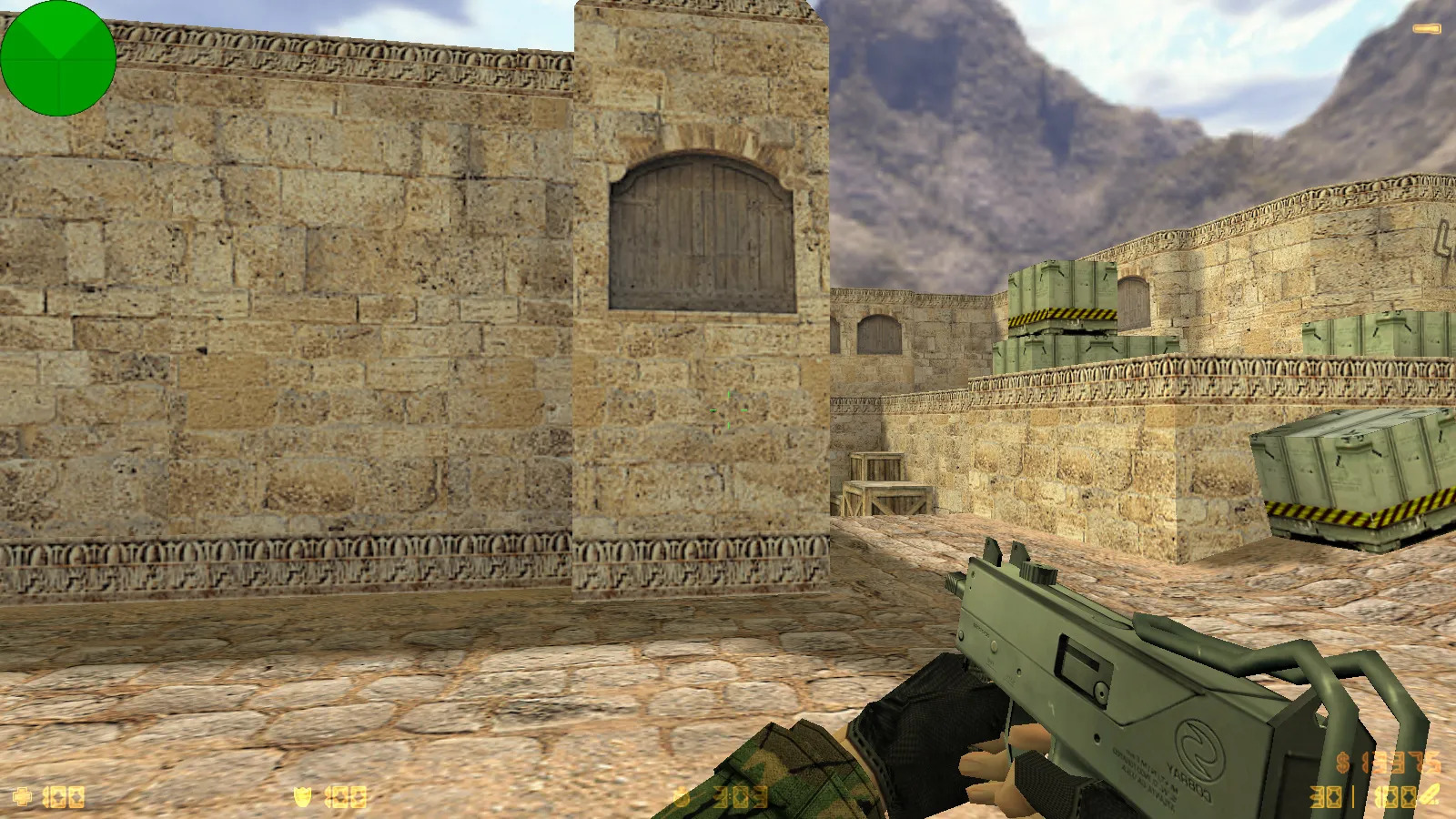 Скриншот  CS 1.6 Альфа Антитеррор: 8 допов, 29 скинов с камуфляжем, темное меню, звуки и оптимизированный конфиг