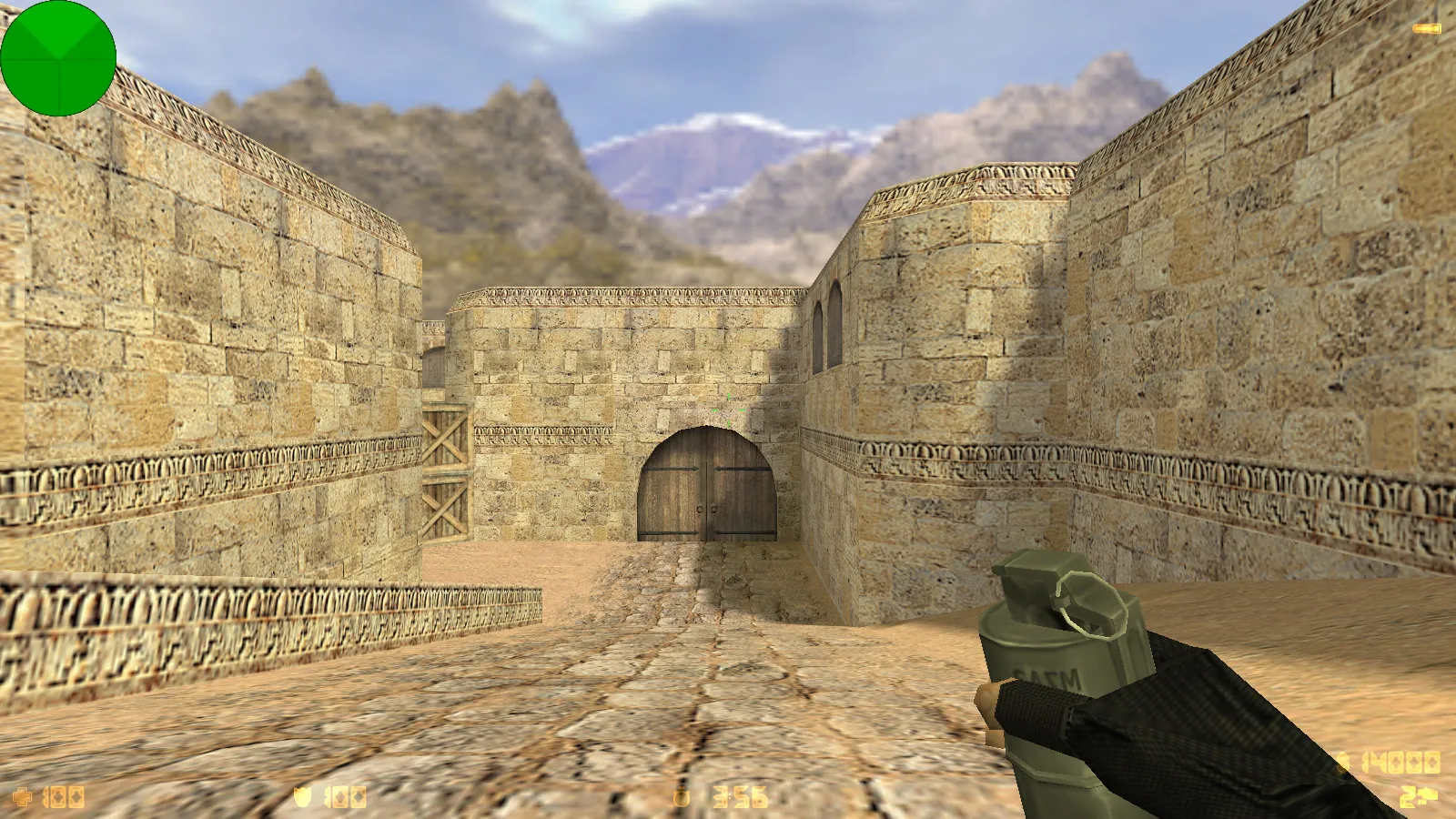 Скриншот  CS 1.6 Альфа Антитеррор: 8 допов, 29 скинов с камуфляжем, темное меню, звуки и оптимизированный конфиг