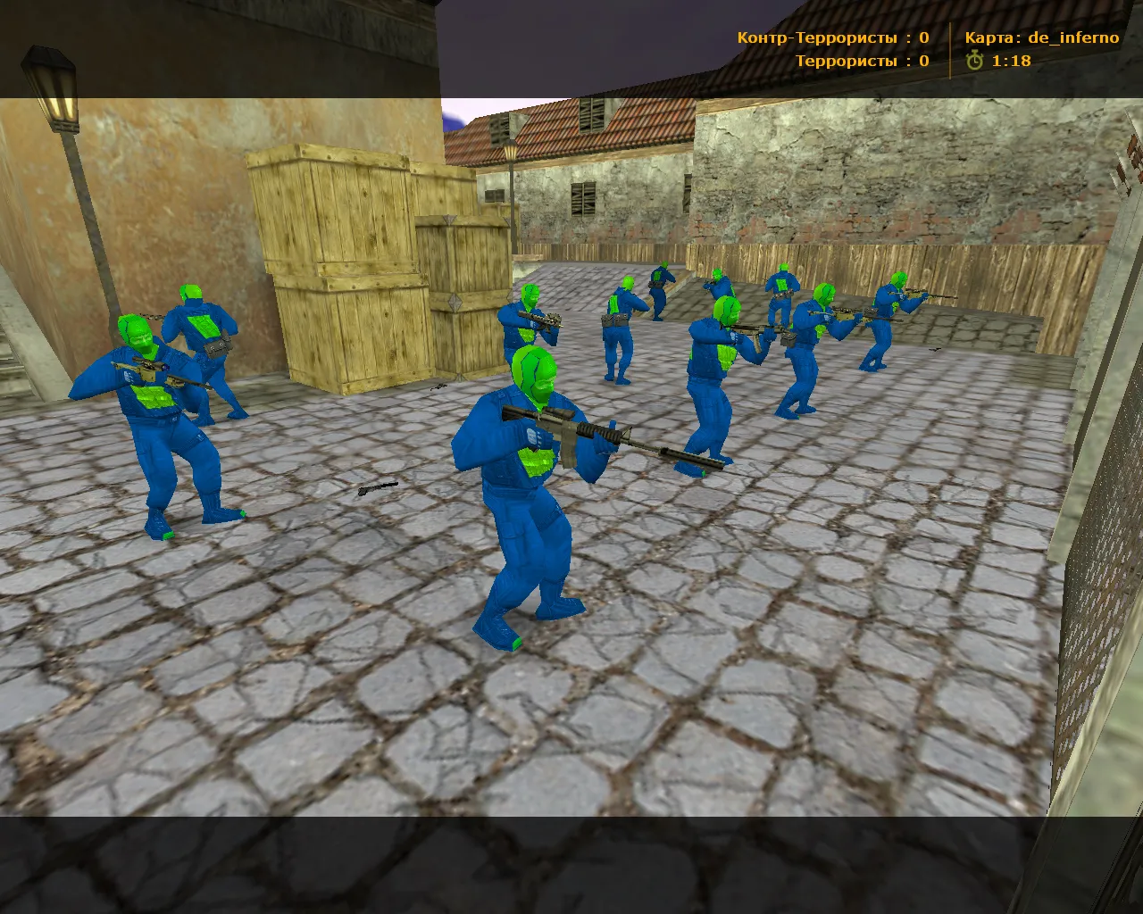 Скриншот  CS 1.6 от Амона 2016 v3: блогерская сборка с 27 скинами оружия, красно-синим HUD и оптимизированным config.cfg