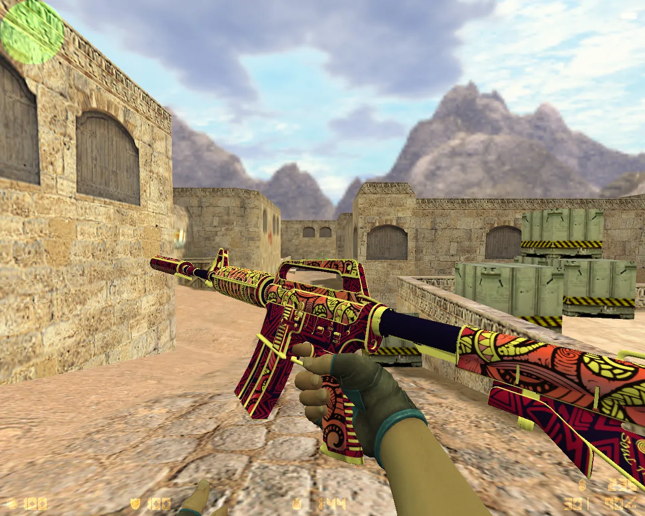 Скриншот  CS 1.6 от Амона 2017 v1: блогерская сборка с 26 скинами, темной темой меню, звуками и оптимизированным конфигом