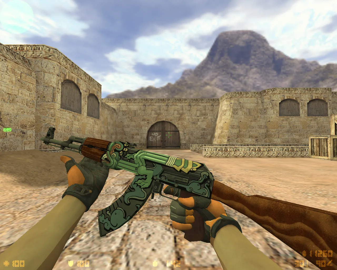 Скриншот CS 1.6 от Амона 2017 v2: блогерская сборка с 27 скинами, темной темой меню и оптимизированным конфигом