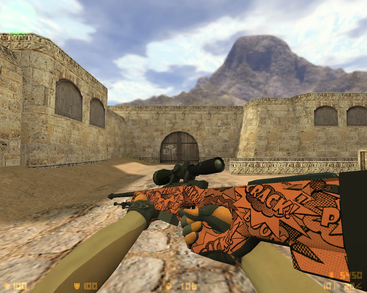 Скриншот CS 1.6 от Амона 2017 v2: блогерская сборка с 27 скинами, темной темой меню и оптимизированным конфигом